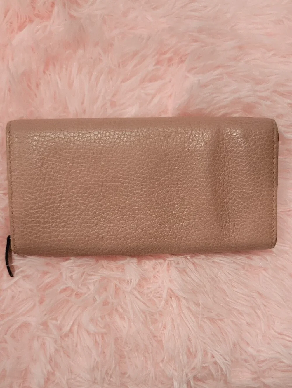 Gucci Leather Long Wallet in Dusty Rose